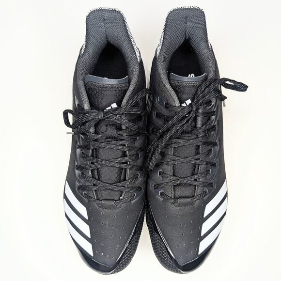 Adidas men's Icon Bounce baseball cleats black white men's size 9.5 - Picture 5 of 10